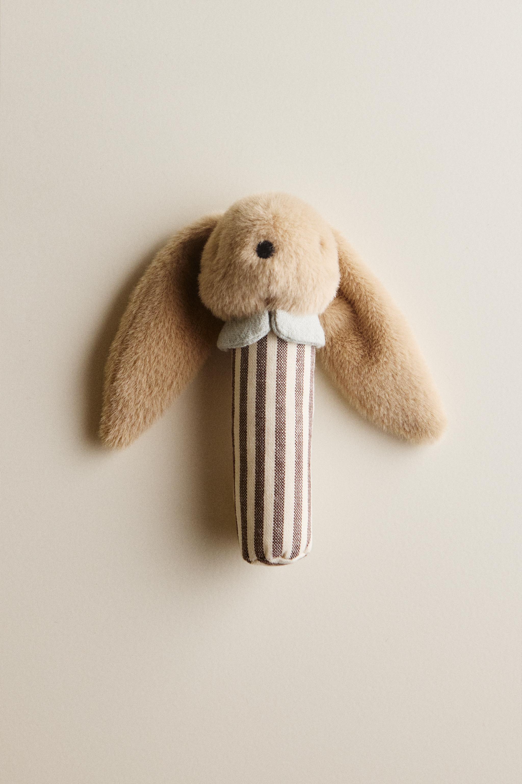 KIDS RABBIT PLUSH TOY RATTLE